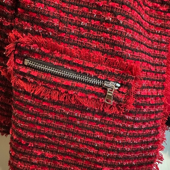 Ann Taylor Red and Black Striped Blazer - Picture 3 of 4